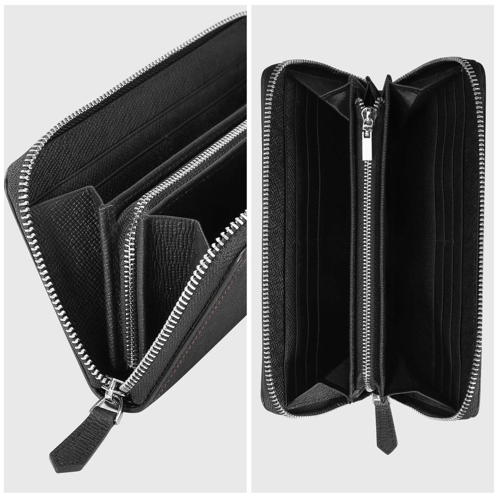 Handwork Secret Men's Long Wallet, Large Capacity, 12 Card Slots, Coin Purse, Genuine Leather, Zippered Wallet, Women's Long Wallet, Gift, Coin