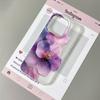 Silicone Purple Flowers Phone Case For iPhone 17 Pro Max 16 13 11 15 14 12 17Air 16ProMax 17promax Transparent Soft Funda Cover