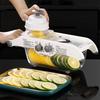 Multifunctional Lemon Slicer Vegetable Grater With Basket,V-blade Fruit Potato Chopper Carrot Cutter Slicer Kitchen Accessories