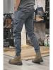 Men's Straight-Leg Tactical Work Pants - Spring/Autumn Casual Outdoor Cuffed Trousers