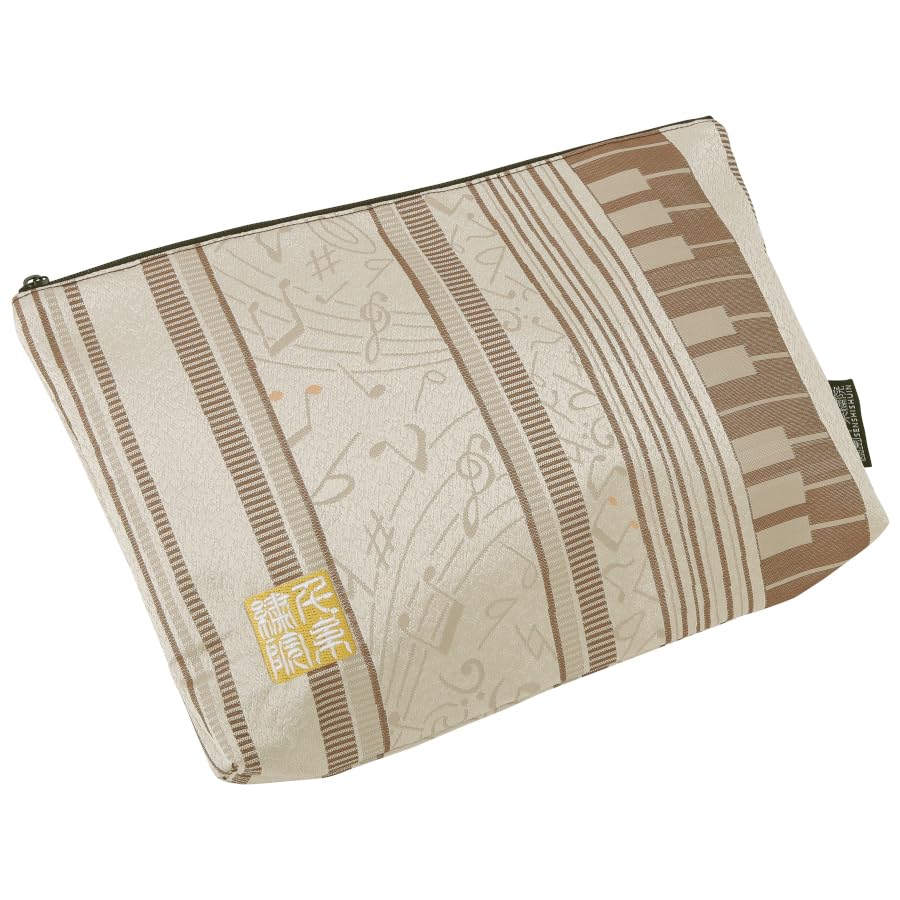 Senshishuin Nishijin Brocade Stamp Book Case Flaxen Waltz Pouch/Shrine (Lined) (Large)