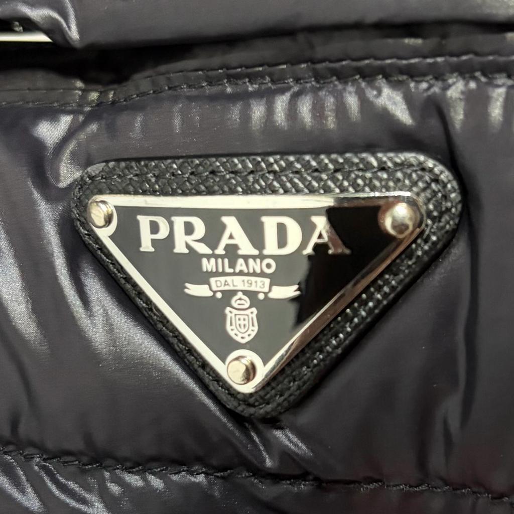 PRADA Triangle logo Down Jacket Black Men's Size XL (50) Model 50SGA506