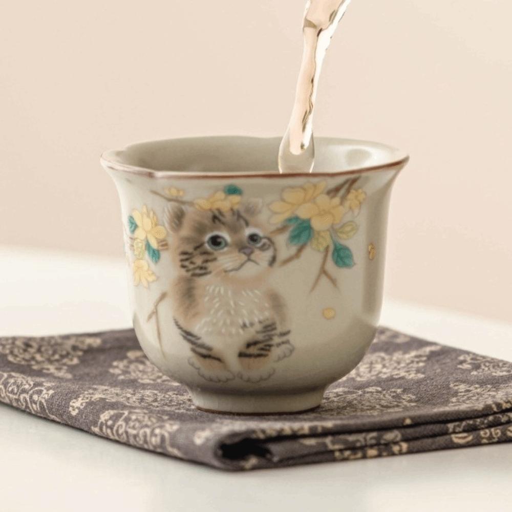 Ceramic Ru Kiln Gaiwan Exquisite Chinese Style Cover Bowl Tea Items Smooth Traditional Hand Grasping Tea Maker Tea Ceremony