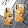 Brilliant Gold Diamonds For Samsung A 01 52S A04 A05S A10 A12 A13 22 23 24 36 42 M02 Note 10 20Ultra 8 9 Golden Glass Phone Case