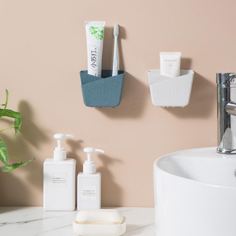 Caixa de armazenamento montada na parede Controle remoto Caixa de armazenamento para celular Prateleira de parede para banheiro Caixa organizadora de mesa para casa