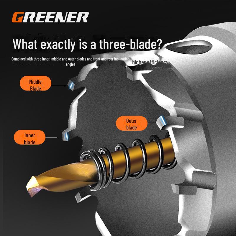 Green Forest Multifunktionaler Edelstahl-Bohrer zum Aufweiten und Stanzen von Metall