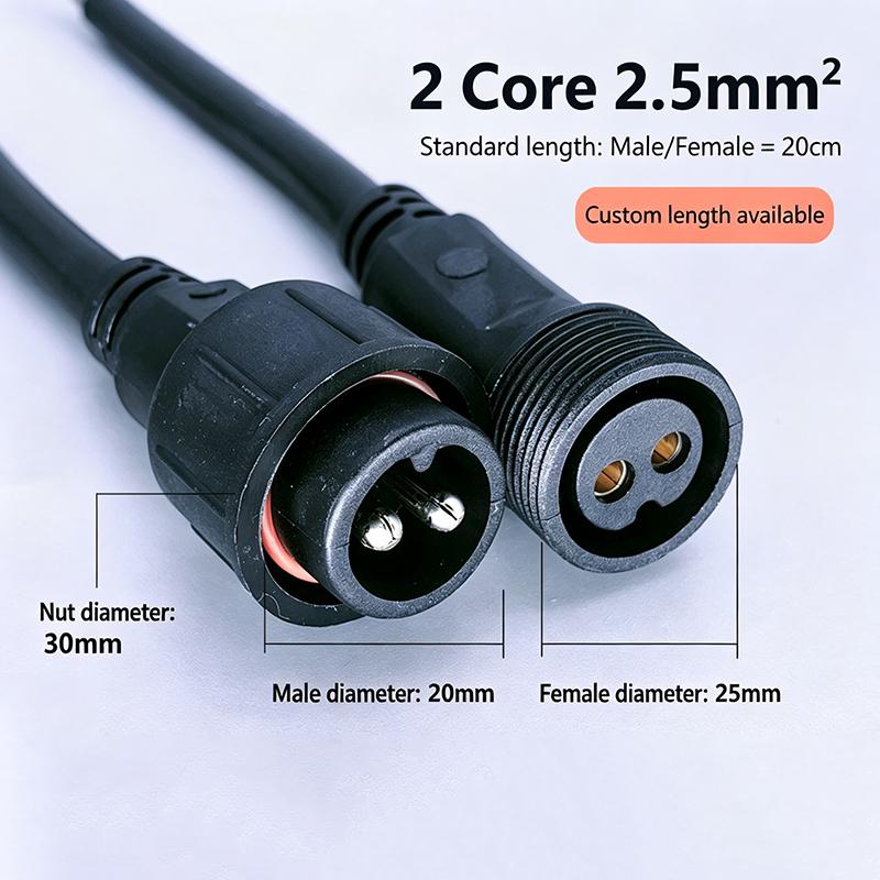 M12 IP67 Waterproof Cable Connector 2-8 Pin Male Female Plug With PVC Wire For Car Motorcycle LED Light Auto Accessories