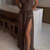 2026 Nouă Europă, America, Set Bikini, Costum de Baie cu Șnur la Gât, Rochie Sport Two-piece Strâmtă