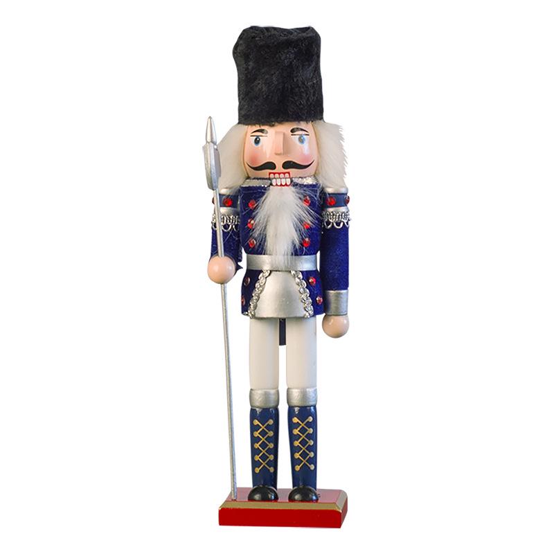 

30CM European Style Fabric-Wrapped Walnut Cracker Puppet Home Ornament