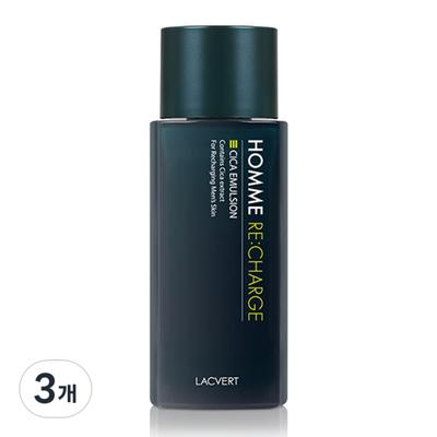 Lac Vert Homme Re Charge Cica Emulsion, 180ml, 3 Pieces