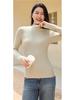 Women's Hyaluronic Acid Thermal Slimming Long Sleeve T-Shirt - Half High Neck, Autumn/Winter Base Layer