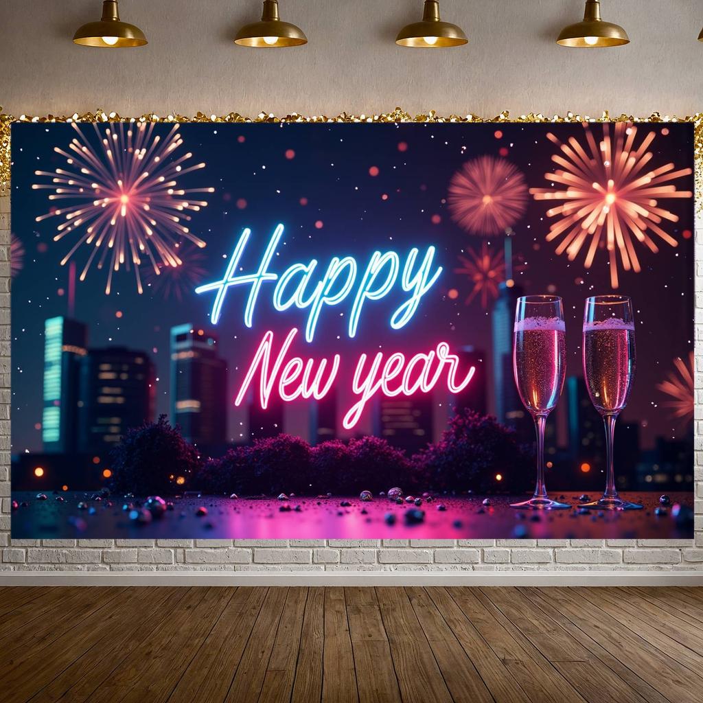 Celebration Banner Sparkling Design Festive Banner Party Banner Neon Light Theme For Restaurant Decoration Festive Gathering