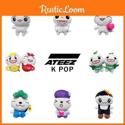 Ateez Teez-mon Pop Up Dog Plush Toy Short Furry Pp Cotton Stuffed Toy For All Ages Hongjoong And Cui Sand Dolls Included