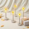 Acrylic Flower Shape LED Lamp, Decorative Cordless Table Light with Warm Light for Home, Office, Study Room, Bedside