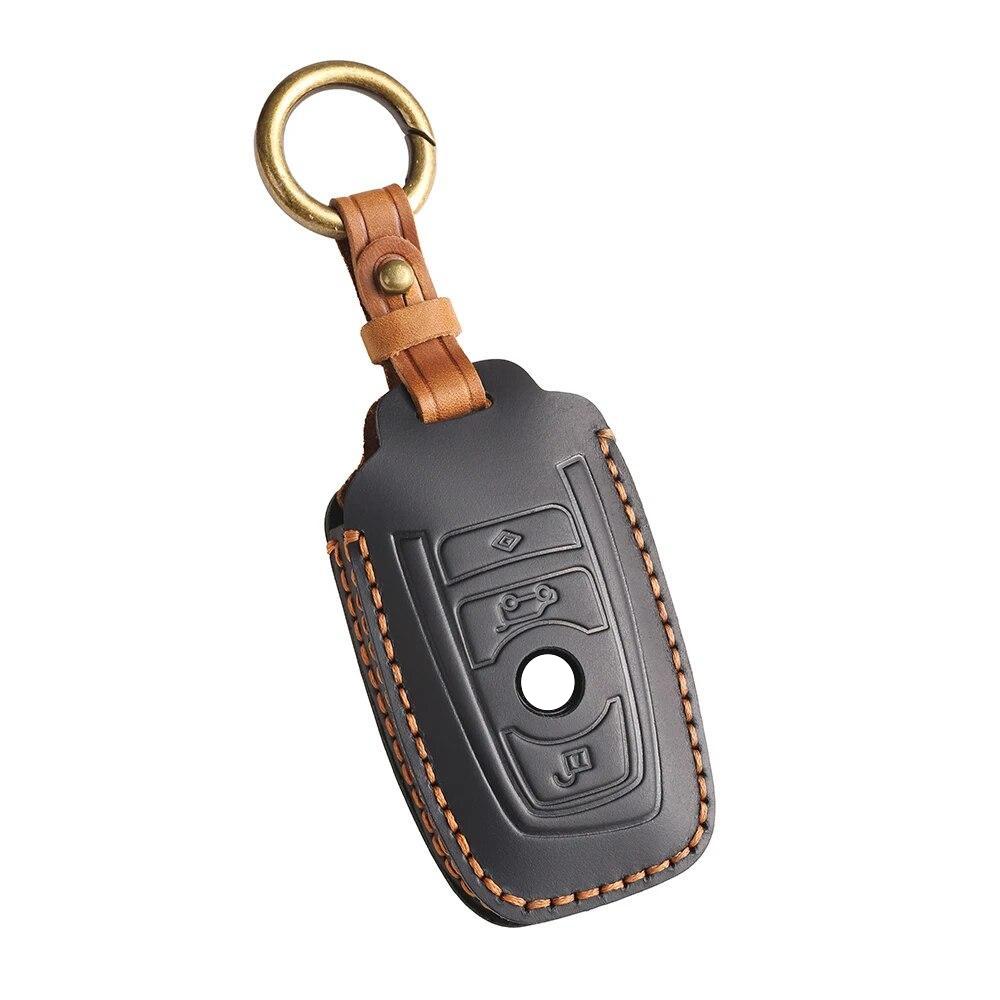 GUSHIBEI Handmade Luxury Leather Car Key Case For BMW