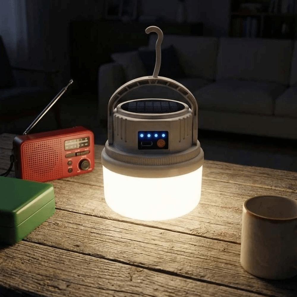 LED Light LED Solar Camping Light USB Rechargeable Waterproof Solar Camping Lights Ultra Bright Handheld Design