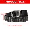 Original Punk Style Rivets Belt Unique Metal Studs for Fashion Statements in Jeans Wear with Comfortable  PU Belt
