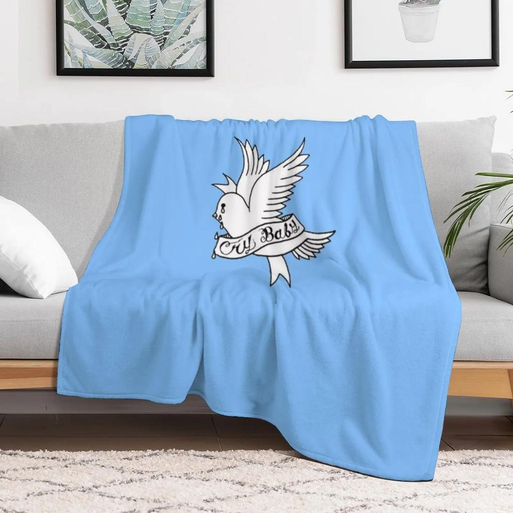 Crybaby Lil Peep Classic TShirt Throw Blanket Compact Warm Blanket for Car Road Trip