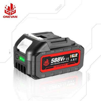 588VF Rechargeable Lithium Ion Battery With Battery Indicator For Makita BL1830 BL1840 BL1850 Power Tool Battery EU Plug