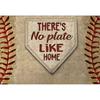 Baseball-Themen Flanell Fußmatte "There's No Plate Like Home" Design Perfektes Geschenk für Baseball-Fans Matte Maschinenwaschbar Deko