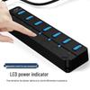 USB 3.0 7-Port Hub Extender for Laptop/Desktop Expansion and Charging