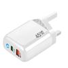 Dual-Port PD45W GaN Fast Charger with International Compatibility and LED Indicator
