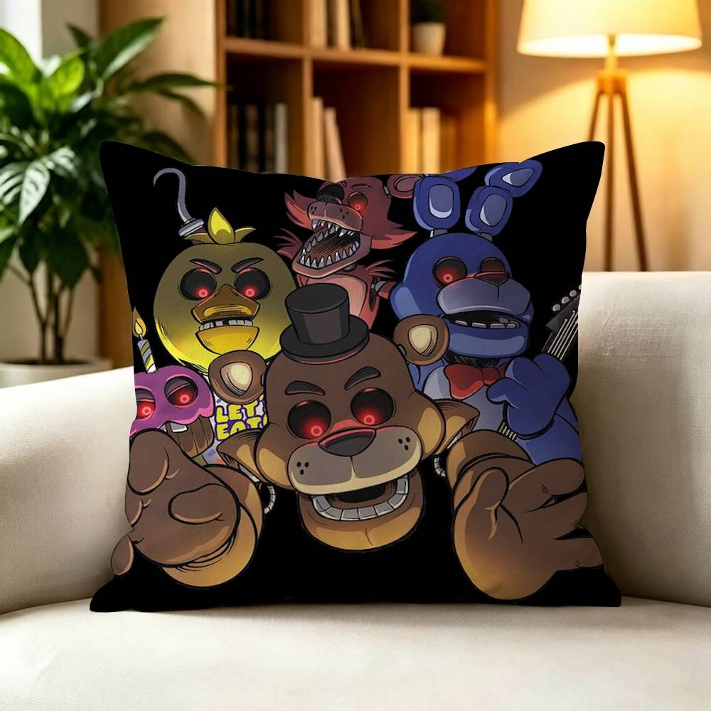 G-Glamrock F-Freddy Fnafs  Square Pillow Case Multi Sizes For Car Home Bedroom Decor Custom Valentine Gifts