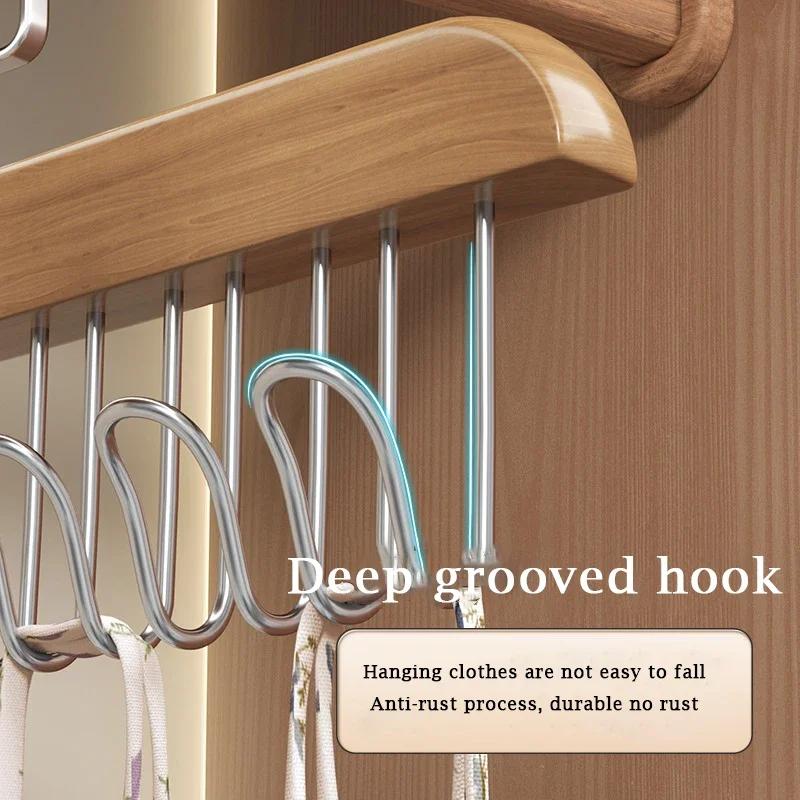 Wooden Belt Hanger Women Storage Bra Hanger Sturdy Durable Home Wardrobe Organizer for Men Tie Belt Women Bra Sling Scarf Rack