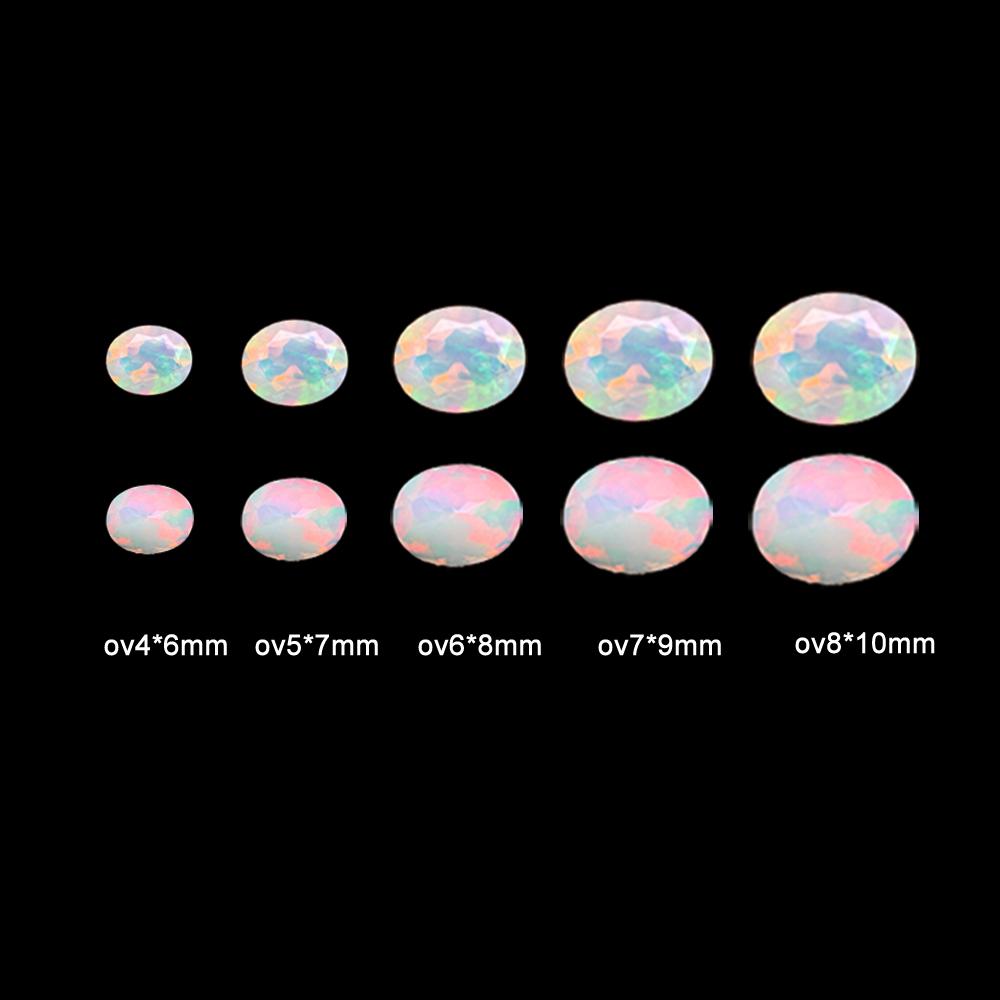 Natural Ethiopia Opal Oval Cut Loose Gemstones for DIY Silver and Gold Jewelry Making