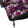 Senshishuin Nishijin Brocade Pouch with Double Cherry Blossom Design (Lined) Black-Purple (Small)
