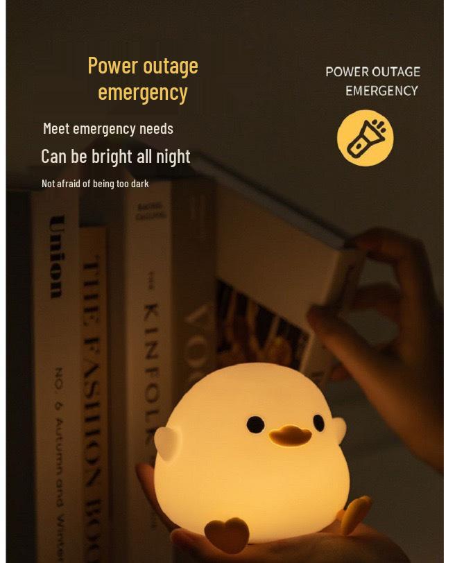 Doudou Duck Silicone Night Light: Children's Bedroom Sleep Aid & Valentine's/Birthday Gift