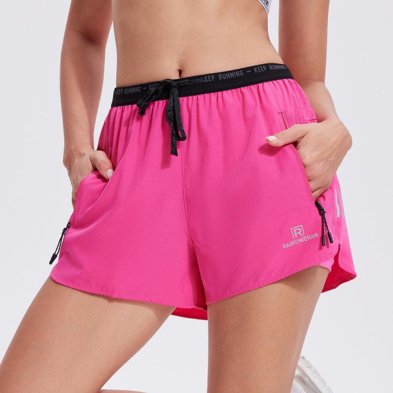 

Унисекс быстросохнущие шорты-двойка для бега - Дышащие и повседневные для тренировок к марафону Women s L