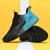 2025 trendy casual sports shoes men's and women's breathable fly-woven running shoes large size 48 couple mesh night running shoes