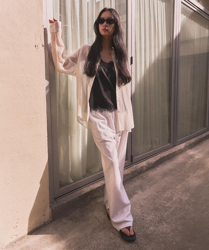 GENERALIDEA Cozy Wide Elastic Pants [White] / Gf2Lpt517