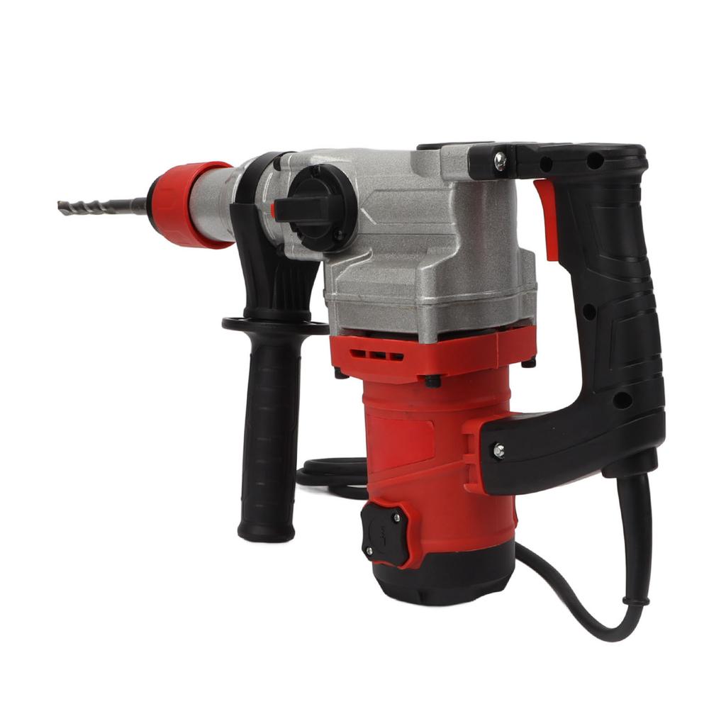 Versatile Hammer Drill 1900W Chisel Function Electric  Drill 4.5J 4500r/min Powerful Force with Bits for Home Improvement