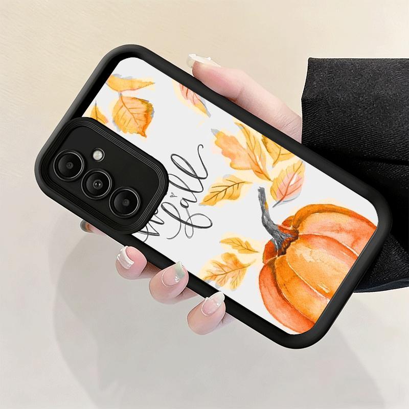 Phone Case for Samsung Galaxy S26 S25 Ultra S24 FE Pumpkin Happy Fall Autumn Shell S23 Plus S22 + S21 S20 5G Soft Silicone Funda
