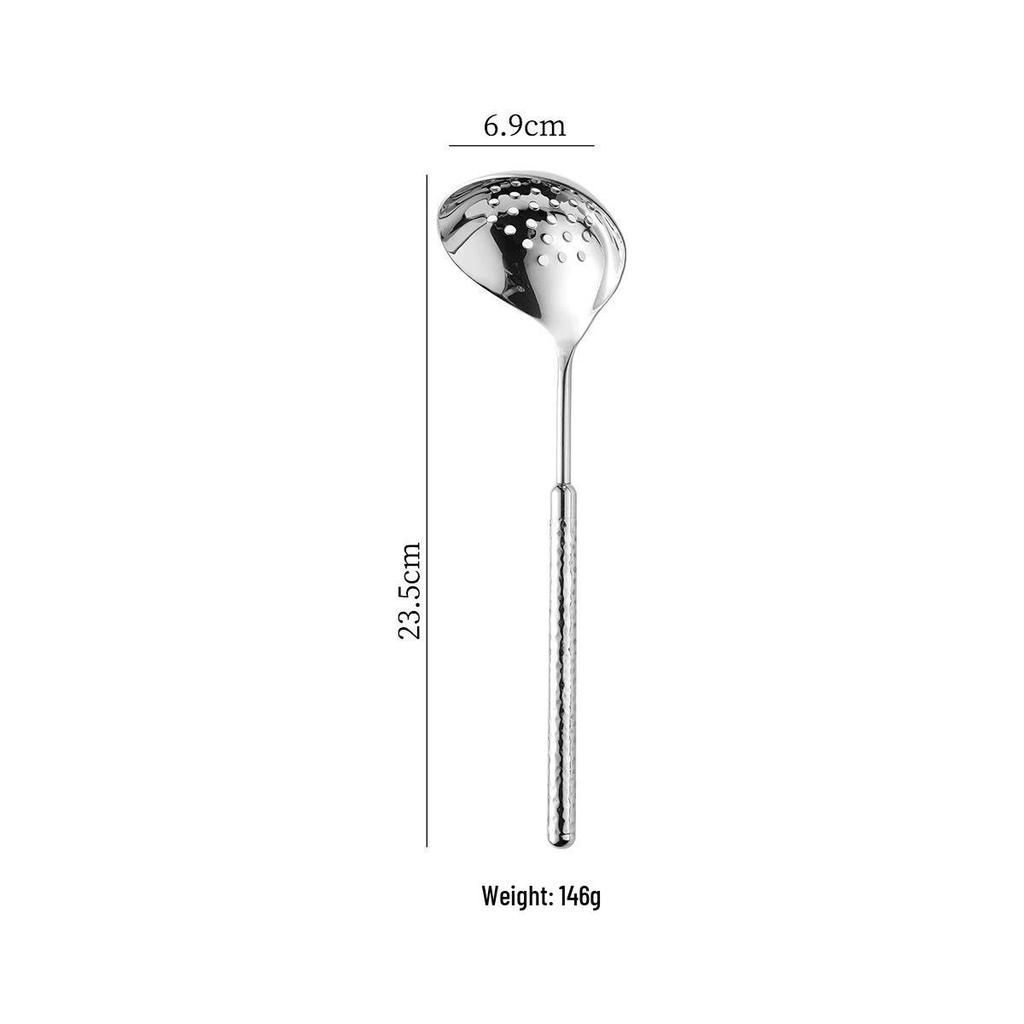 Round Diamond Cutlery Set: 304 Stainless Steel Steak Knife, Fork, Spoon, Spatula, Ladle, Slotted Spoon, Frying Spatula.