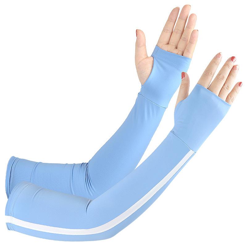 

Летний ледяной шелк, антирукав, для улицы, путешествий, велоспорта, спорта, солнцезащитный, анти-ультрафиолет, ледяной, дышащий, нарукавник one size fits all синий