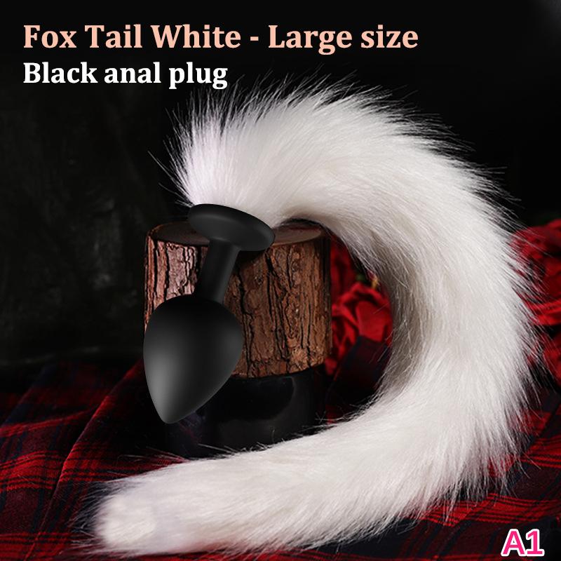 1Pc Sexy Fox Anal Plug Tail Silicone Butt Plug Dildos for Women Men Long Tail Cosplay Adult Sex Toy Game
