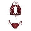 Women's Sexy Lace Backless Lace-up    Lingerie Three-piece Set