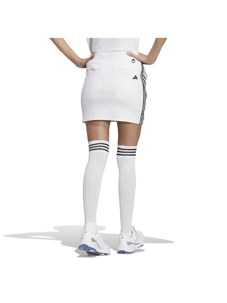Adidas Golf Three Stripes Stretch Golf Sizes Women's Pull-On Skirt, White, J/XL