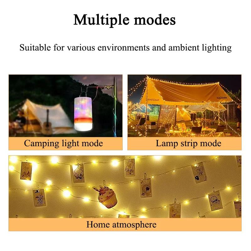 Portable Night Light String Light Power Bank Three in One Camping Tape Measure Light Camping Atmosphere Light Waterproof indoor