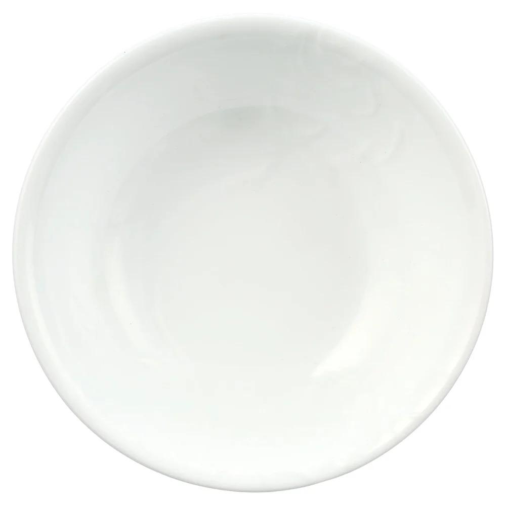 Madeline Embossed White Soup Cereal Bowls Lightweight Microwave Dishwasher Safe Triple Layer Strong Chip Crack Resistant