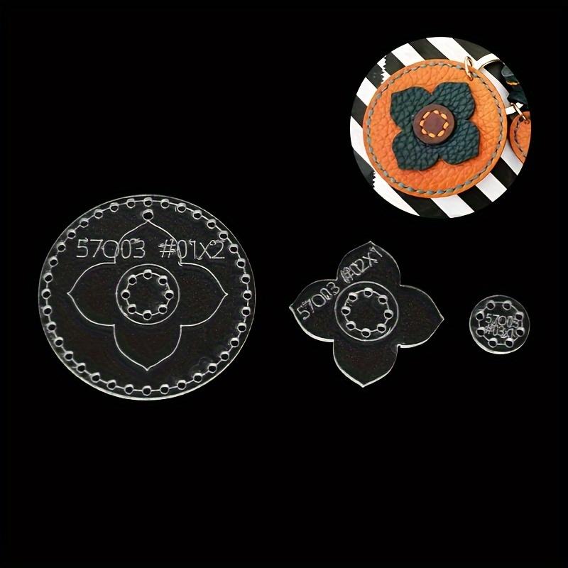 3pcs/set Acrylic Persimmon Flower Template | Leather Mold for DIY Keychain Wallet Pendant Ornament Handmade Stencil Tool