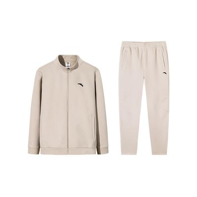 Versatile Solid Color Zip Collar Jacket And Mid Waist Long Pants Casual Sports Set Men Sets 952537204-1