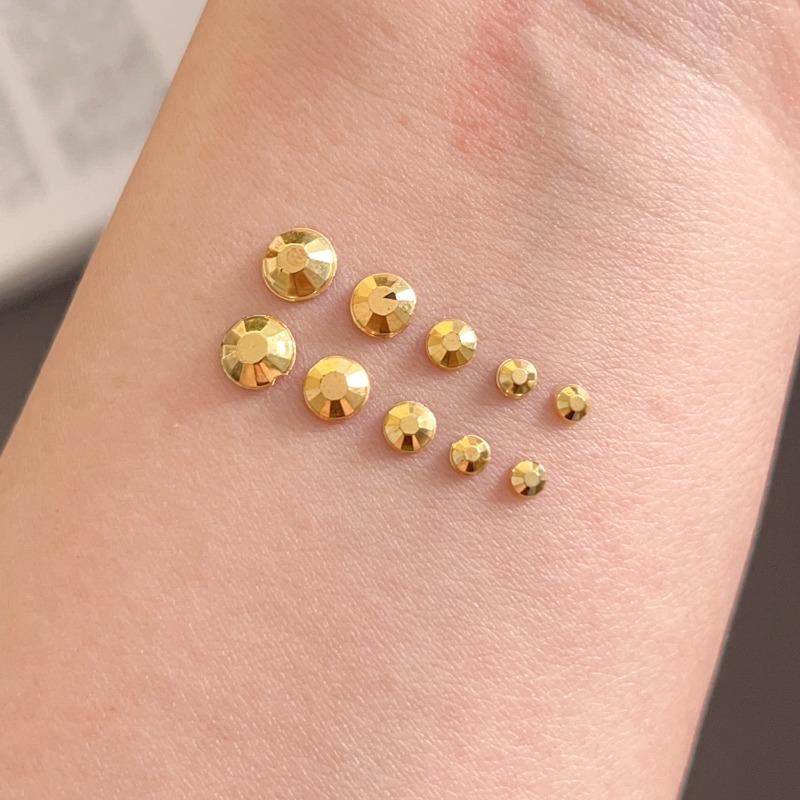 Y2K Diamond Face Jewels Golden Body Glitter Stickers for Makeup Festival Party Wedding DIY Self Adhesive Rhinestone Stickers