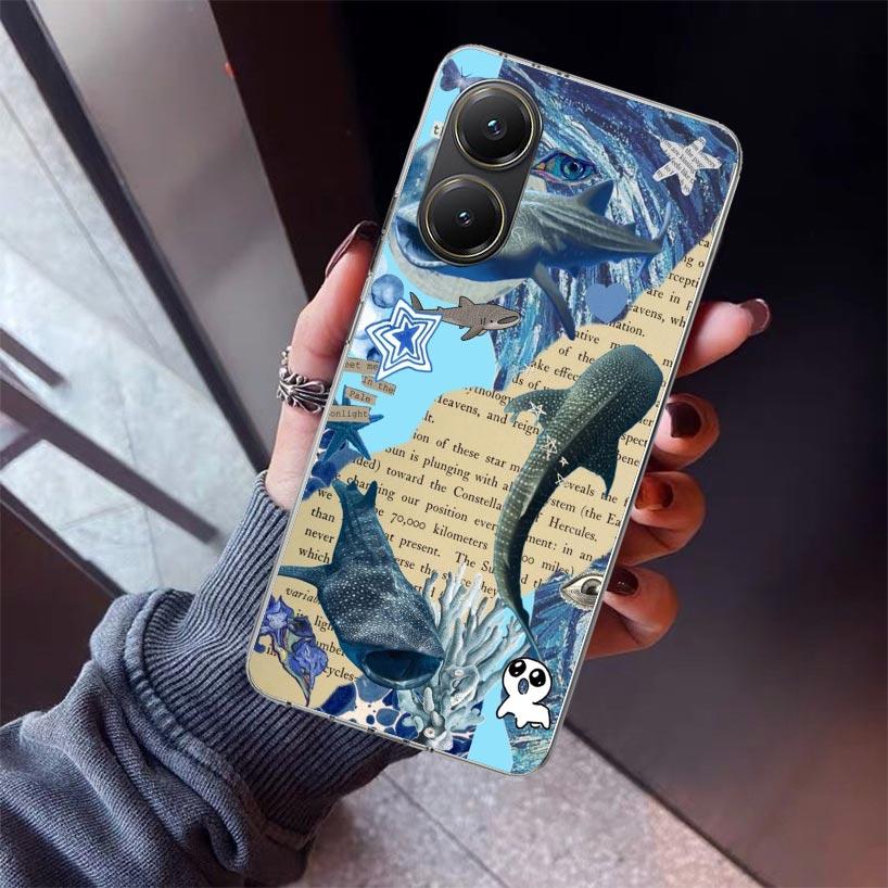 

Ocean Whale Shark Phone Case For Xiaomi Poco X7 X6 X5 Pro F7 Ultra Redmi 15C 15 13 13C 12 12C 10 10A 10C 9 9A 9C 9T Shell Poco X Xiaomi Poco X7