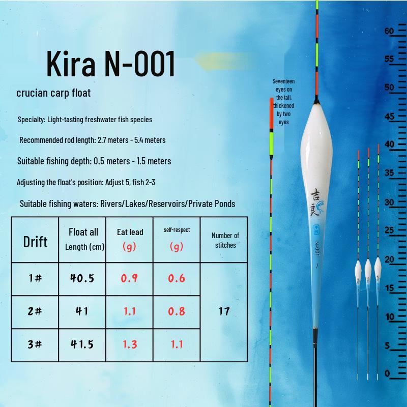 Покращений нано-товстий хвіст поплавка для лову карася - Висока чутливість та привабливий дизайн для далеких закидань та великого коропа.