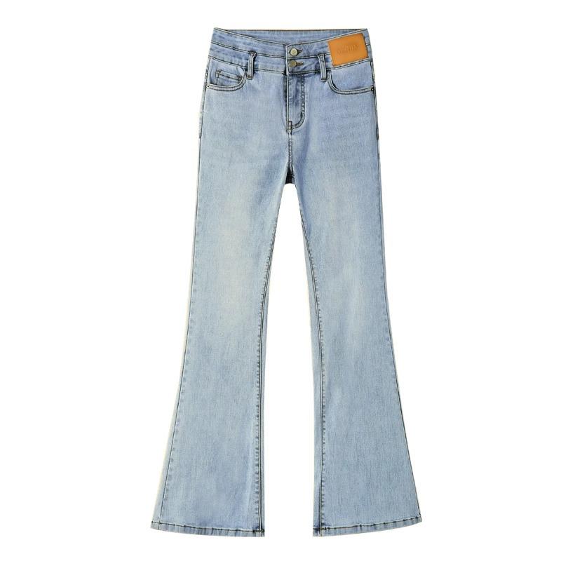 Women's 2025 Retro High-Waist Slimming Micro-Flare Jeans