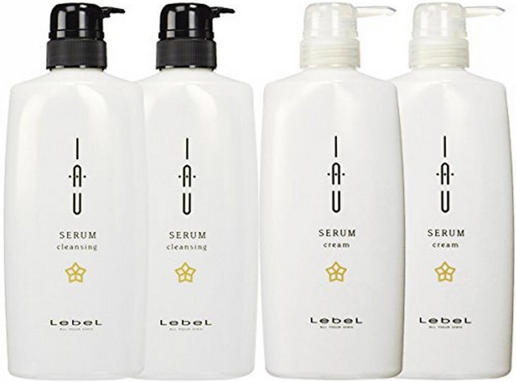 Lebel Iau Serum Cleansing Cream 600mL Set x 2 (Shampoo) + (Treatment)